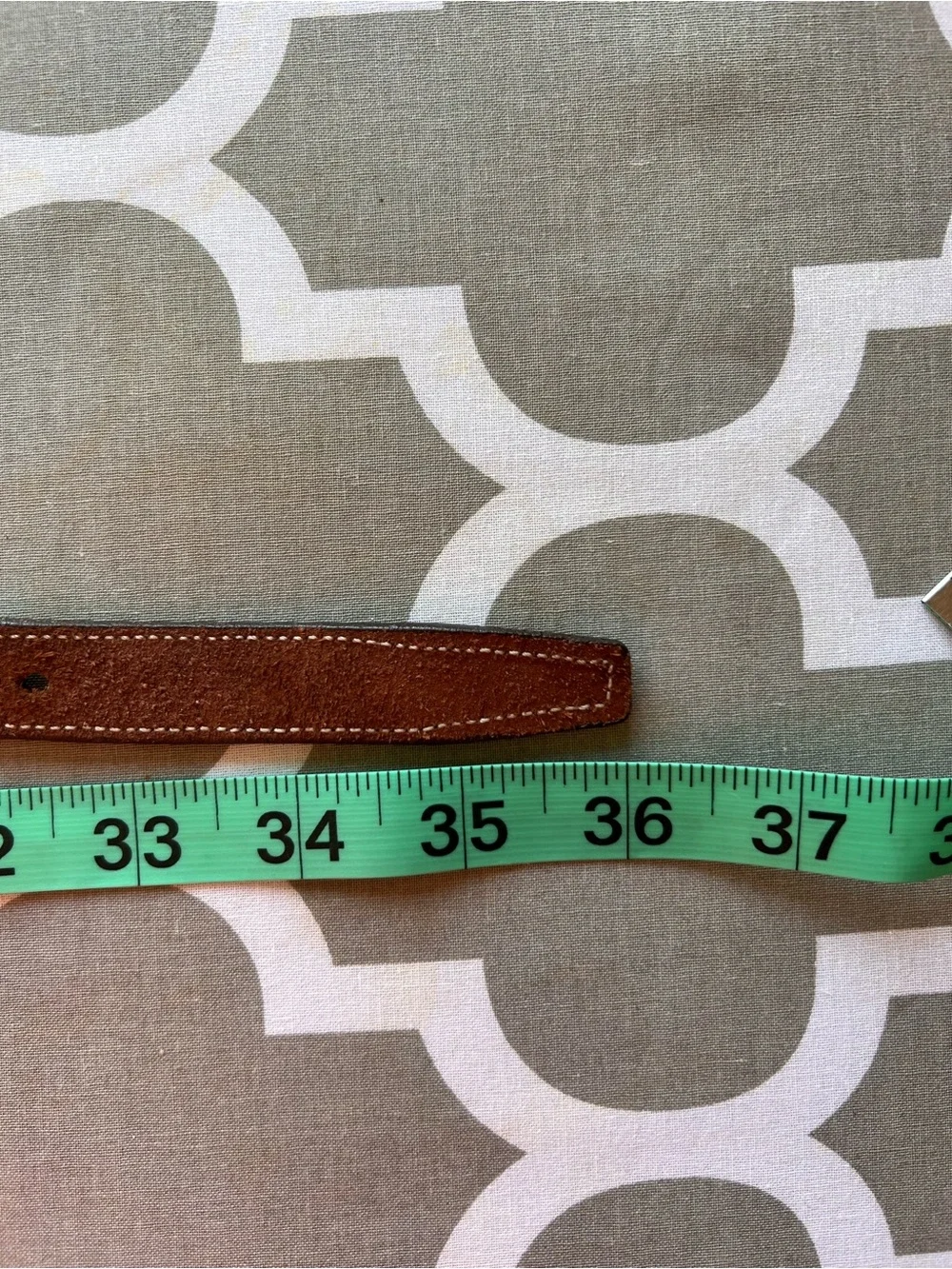 Tory Classic Brown Leather Belt with Brass Buckle